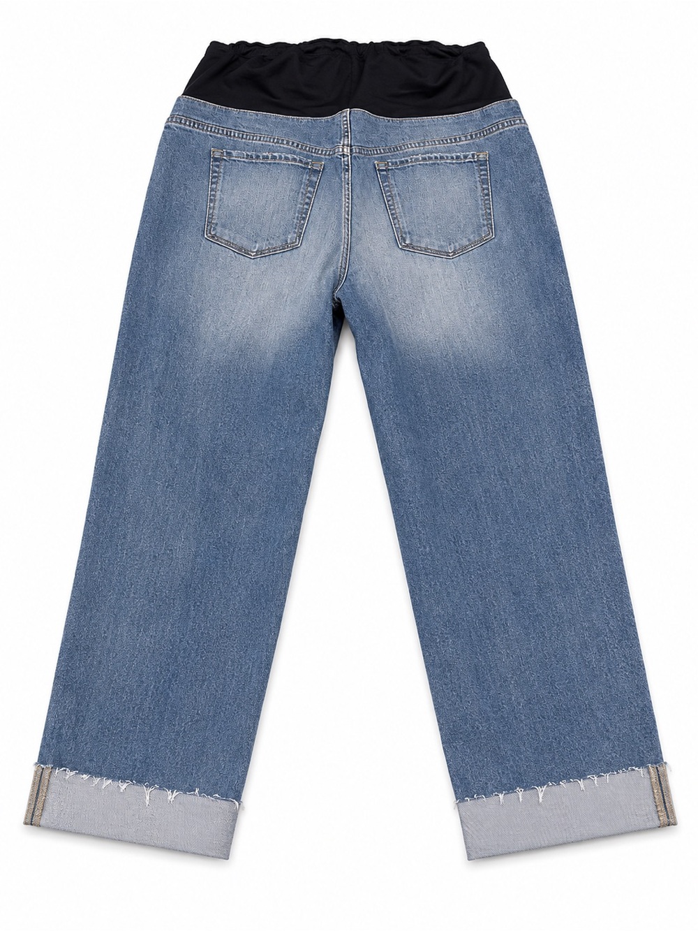 NWT Ingrid & Isabel Maternity Jeans Size 14 Medium Wash Crossover Panel - Picture 2 of 4